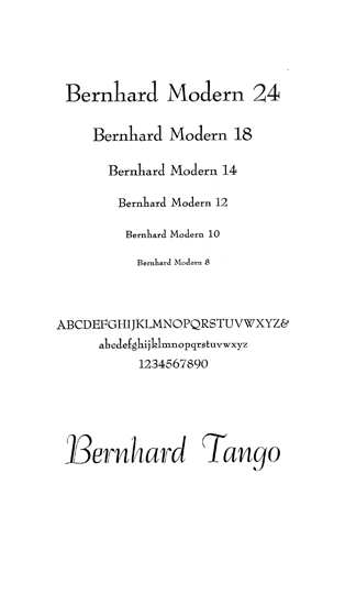 Bernhard Modern Tango