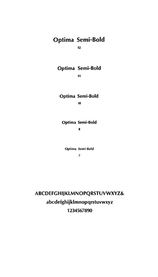 Optima  Semi Bold